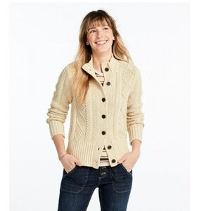 NWT! L.L. Bean Women's Signature Cotton Fisherman Cardigan
